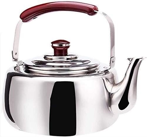 Bouilloire sifflante induction en inox de grande capacité pour thé et café