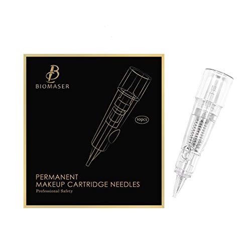 Cartridge Needles &acirc;&euro;&ldquo; BIOMASER 10PCS Sterilized Permanent Makeup Cartridge Needles Tattoo Needle Fits for Permanent Makeup Machine Pen T100 P1 X1 for Eyebrow Eyeliner Lip (1R-0.3MM)
