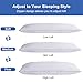 YZ HOME Memory Foam Body Pillow Insert - Full Body Pillow for Adults - Soft Large Long Bed Pillow for Side Sleeper (White, 20 Inchx54 Inch)