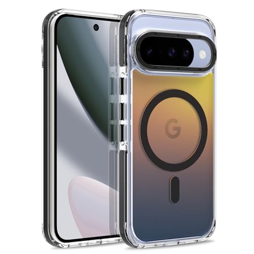 Image of Magnetic Case for Google Pixel 10 /10 Pro [Compatible with Magsafe] [Cute Fashion Fluorescent Design] Shockproof Slim Translucent Matte Case for Pixel 10 /10 Pro 6.3 inch, Black