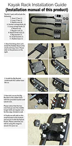 2 Pairs Kayak Rack J-Bar Car Roof Rack For Canoe Carrier Sup Paddle Surfboard Mount On Car Suv And Truck Crossbar， Includes 4 Pcs 8Ft Roof Rack Tie Down Cam Straps. #TOP7