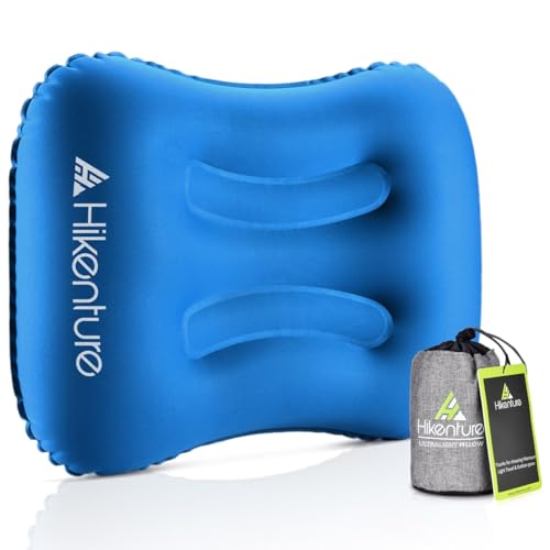 HIKENTURE Camping Kissen Leichtes Reisekissen - Aufblasbares Kopfkissen - Nackenkissen - Camping...