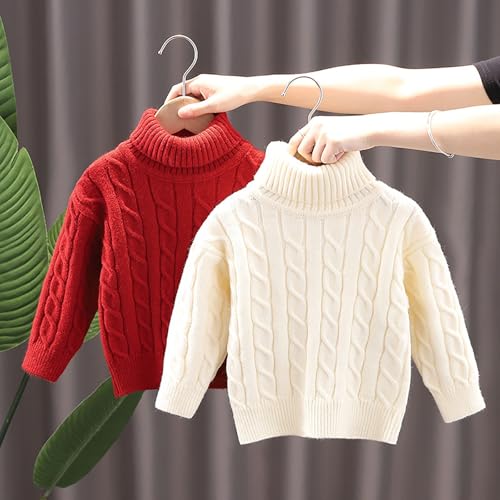Kids Turtleneck Knit Pullover Toddler Ribbed Mock Neck Long Sleeve Chunky Sweaters Casual Warm Winter Sweatshirt3