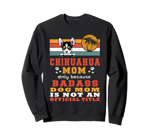 Chihuahua Mom Retro Vintage Funny Mama Puppy Dog Lover Felpa