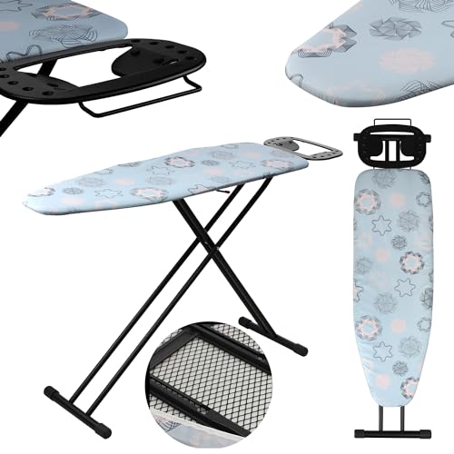 KADAX Bügelbrett, 120x38 cm klappbarer Bügeltisch, höhenverstellbarer...