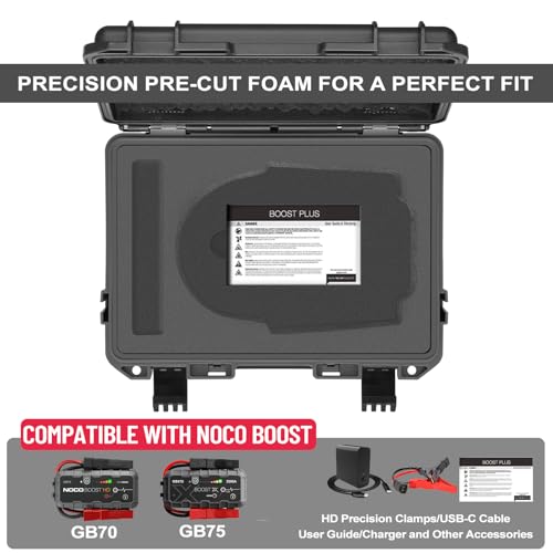 Case for NOCO Boost GB70 & X GBX75 – Waterproof Hard Shell Carrying Case with Custom Pre-Cut Foam, Shockproof Protective - Additional View