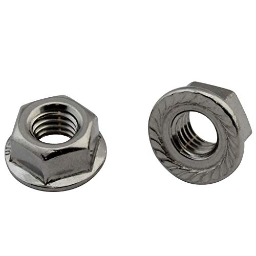 D2D | VPE: 10 Stück - Flanschmuttern mit Sperrverzahnung - Größe: M8 - DIN 6923 / ISO 1661 - Edelstahl A2 V2A | Bundmuttern Cover