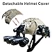 Kids Tactical Helmet Set with 4-Eye NVG Model, Flashlight & NVG Mount, Multi-Functional Airsoft Helmet for Cosplay, Outdoor Games(BK)