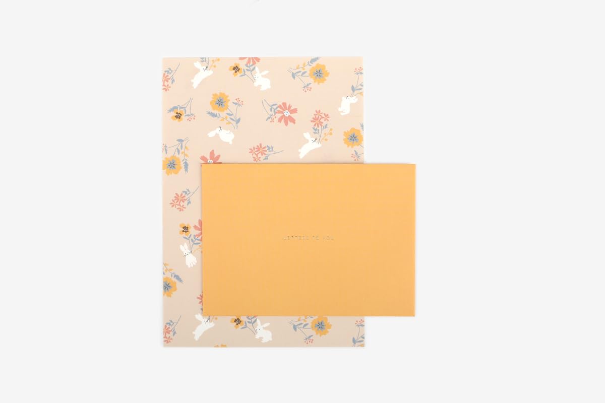 Dailylike Pink Rabbit Letter Paper 13 x 19 cm. Includes 14 x 10 cm envelopes.