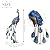 TERESA'S COLLECTIONS Outdoor Decor Peacock Yard Art Garden Sculptures & Statues,Blue Large Metal Bird Lawn Ornaments,35inch Outside Decor for Porch Patio Pool Backyard Decor,Housewarming Gift