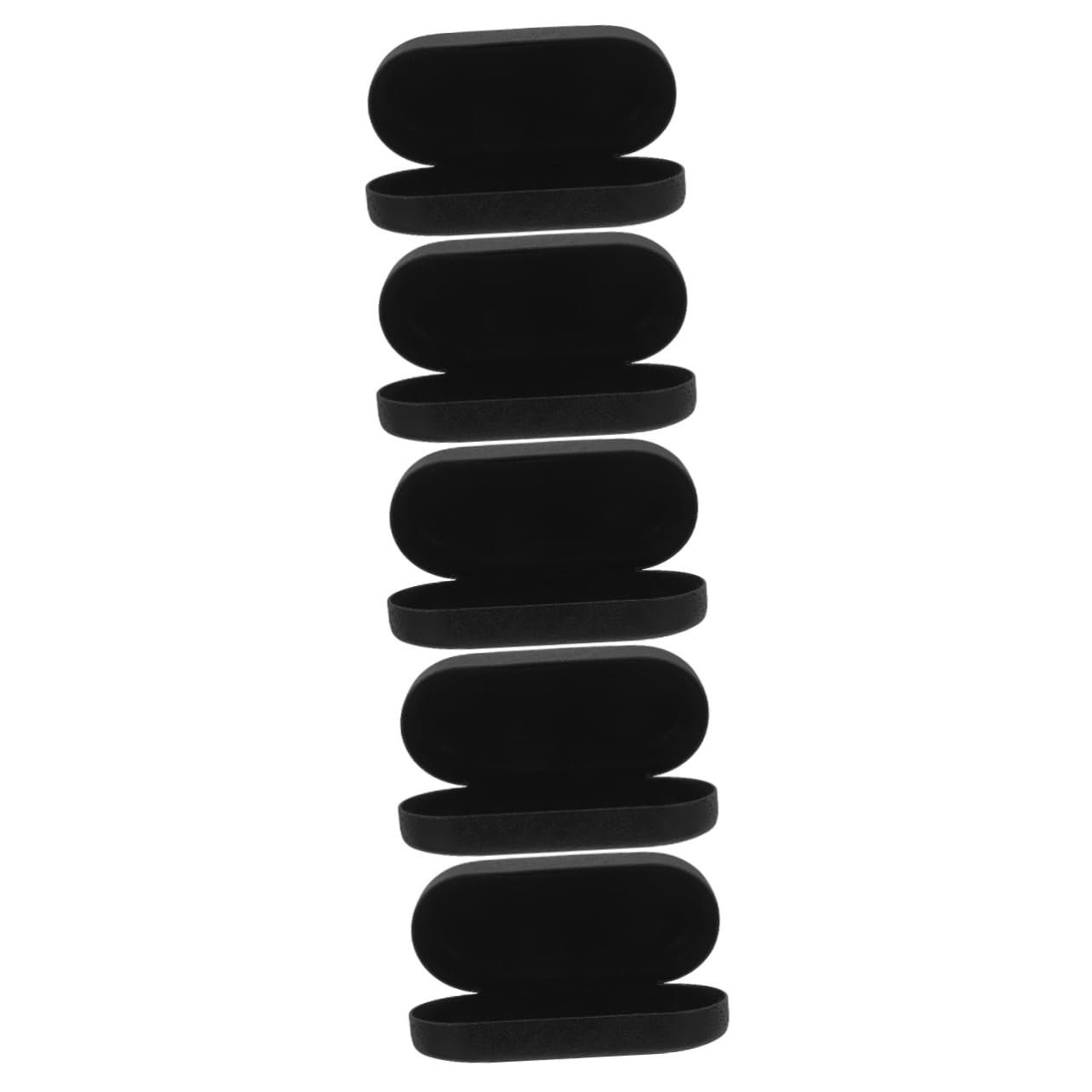 Homoyoyo 5 Piezas Estuche Para Gafas De Sol Conformado Caso Organizador Almacenamiento Plegable Viajar Delgado Estuche Rígido Para Gafas De Sol Bolsa Duro Múltiple Black Hoja De Hierro