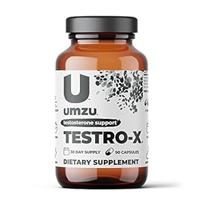 UMZU Testro-X Testosterone Supplement for Men | Support Energy, Strength, Stamina & Healthy T Levels (30 Day Supply | 90 Capsules)