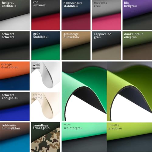 0,5m Neopren Stoff Doubleface 3mm Stretch 130cm breit Meterware in vielen tollen Farben!