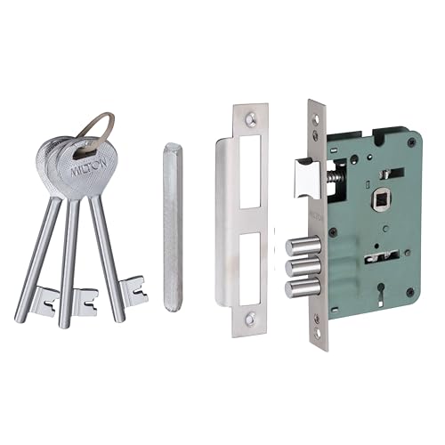 Image of Milton Stainless Steel Mortise Lock Set with Lock Handle MSS-Rider Two Tone Steel