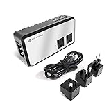 ShuttleLock 2000W Voltage Converter Step Down 220V to 110V Power Strip & International Travel Adapter AC Output Rated Current 6A with 4 Smart USB Charging Ports UK/AU/US/EU Worldwide Plug Adapter