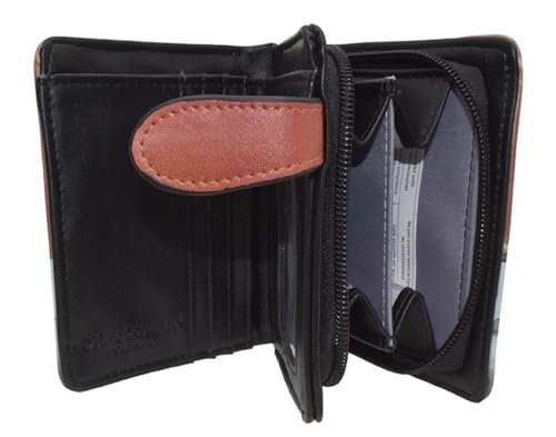 Shag Wear Blue Heron with Sunset Small Nature Wallet for Women and Teen Girls Vegan Faux Leather Orange 4.5"2