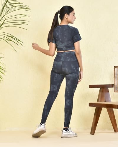 Image of SPLORR Premium Tights and Bra High Waist Stretchable Gym Tights Leggings Gym wear /Active Wear Yoga Pants Zumba /Dance Womens Workout Gym Tight Stretchable Workout Yoga Gym and Sports Bra Set