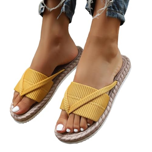 Sandale tong femme style japonais traditionnel en paille naturelle tressée - 5