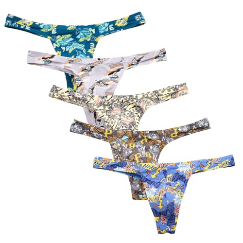 Mens Design G String Thong Underwear, Low Rise Mens Thong Panties