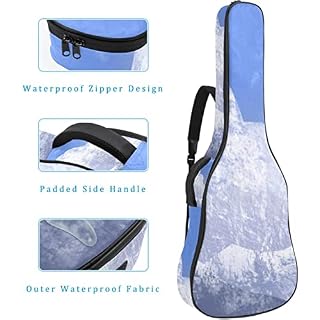 Housse imperméable pour guitare acoustique avec double bandoulière et poche dessinée à la main pour l’hiver enneigé… - Les Beatles, Paul McCartney, John Lennon, RIngo Starr, George Harrison Housse imperméable pour guitare acoustique avec double bandoulière et poche dessinée à la main pour l'hiver enneigé… – Image 4