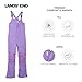 Lands' End Unisex Kids Squall Waterproof Adjustable Insulated Iron Knee Snow Bib Overalls, Paisley Purple, 2