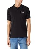 polo negro hombre zara Polo con logotipo de mono Calvin Klein Jeans Monogram Logo Polo Camisa, CK Black, S para Hombre