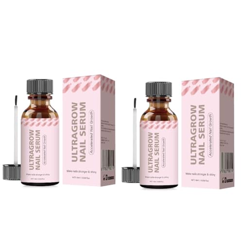 2PCS UltraGrow Nail Serum for Growth and Strength with Keratin Complex Olive Oil & Vitamin E for Weak, Brittle, Splitting Nails