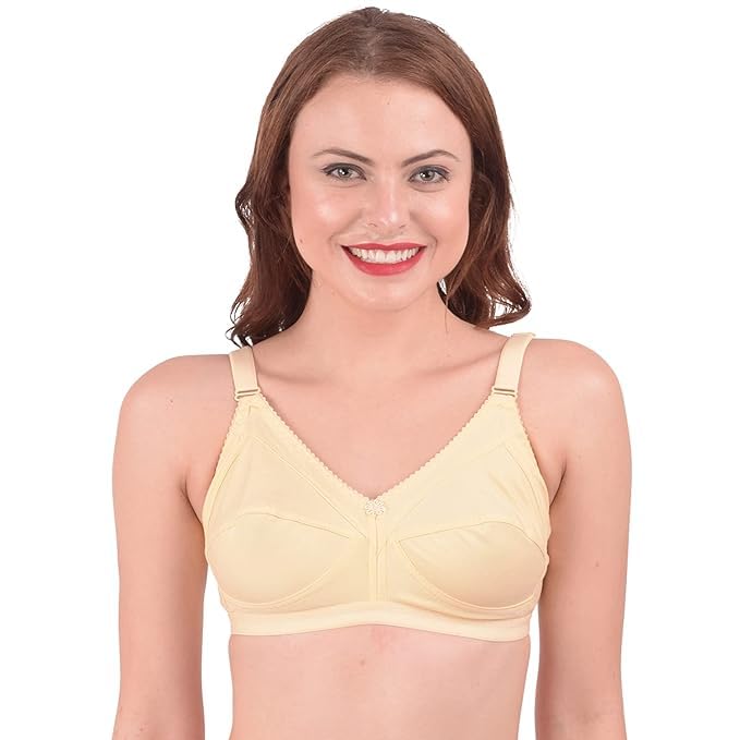 Women's Non Padded/Non-Wired/Seemed/Hookable/Full Coverage Dream Comfort Bra