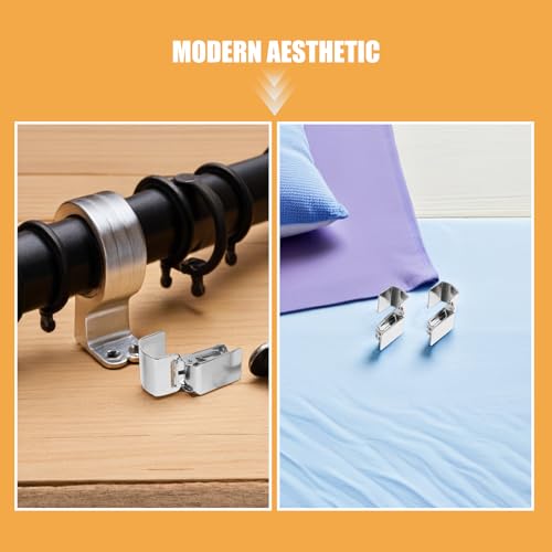 Clips para colgar tapices ganchos para alfombras y cortinas de acero inoxidable 4
