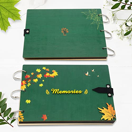Seehan Wooden Diy Scrapbook Photo Album Memory Photo Book "Maple" Scrap Book Travelling Journal Scrapbook For Couples Anniversary #TOP5