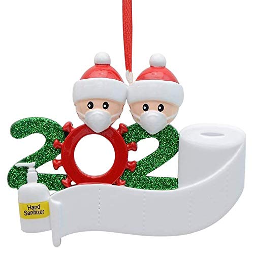 DELLCCIU Weihnachtsan Hängen Anhänger 2020 Feiertags Dekorationen Weihnachtsmann Schneemann Weihnachtsbaum Niedlich Dreidimensional (A) Cover