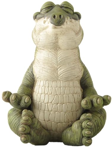 Statue de méditation alligator pour chasser le stress du bureau