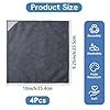 GoClimber 4 Pack Magnetic Microfiber Cleaning Cloth, Dry Erase Erasers Cleaner for Whiteboards, Blackboards, Chalkboards, Glassboards, Home, Office, School, Gray, 10'' x 9.25''