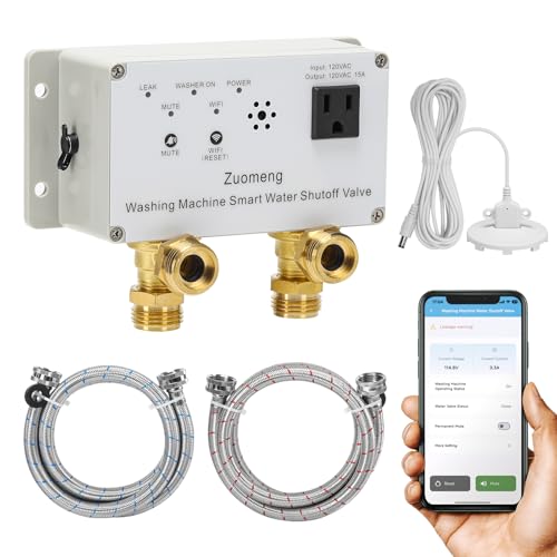 Zuomeng WiFi Smart Water Shutoff Valve with Leak Sensor, 3/4"