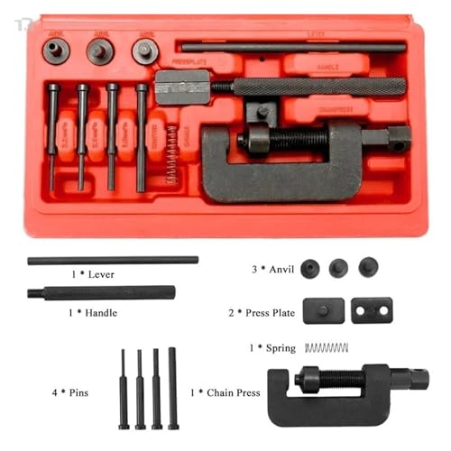Kit rivetage chaîne moto robuste pour joints toriques et vélo