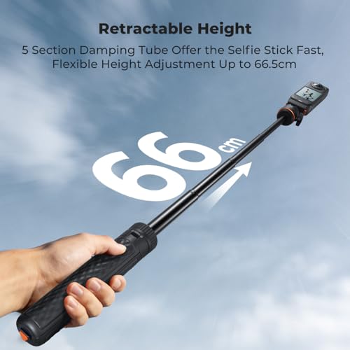 Image of K&F Concept Magnetic Quick Release Tripod Compatible with Insta360 Ace Pro 2, 26 inch Tap-Open Tripod 360 Ball Head Extension Rod Table Portable Handle Grip Selfie Stick for Insta360 X5, Vlogging Stand