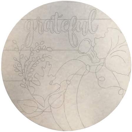 Grateful Fall Circle, 12'' Wooden Fall Decor Craft (10''-30'')