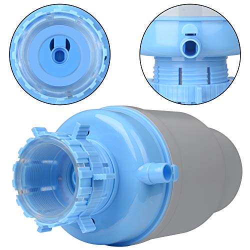 ONE250 Manual Water Bottle Pump, Easy Drinking Water Pump, Easy Portable Manual Hand Press Dispenser Water Pump for Universal 2-6 Gallon Bottle Coolers (Gray/Blue)