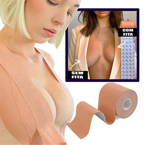 Fita Rolo Adesiva Para Levantar Sustentação Dos Seios Sutiã Invisível Discreto Boob Tap Linha Premiu