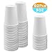 Produktbild JINLE 60 Stück Weiß Einweg Pappbecher, 250 ml Weißer Partybecher Biologisch Abbaubar Trinkbecher für Hochzeit, Kinder DIY, Partybedarf, Kaffee, Tee, Heißen und Kalten Getränken