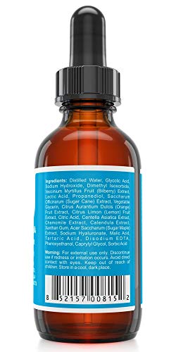 Glycolic Acid/Aha 15% Renewal Serum For Face - Intensive Brightening, Smoothing, Exfoliant For Night Or Day - Fine Lines, Dark Spots And Wrinkles Treatment - 1 Fl Oz Bottle #TOP5