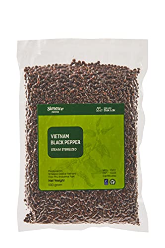 Simexco Specialty Premium Whole Black Peppercorns, Vietnamese Whole Black Pepper, Fair Trade, Rainforest Alliance Certified, Black Peppercorns For Grinder Refill (17.6 Oz) #TOP22