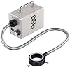 AmScope 7X-45X Simul-Focal Trinocular Boom Stereo Microscope with LED Fiber Optic Ring Light and 5MP Camera