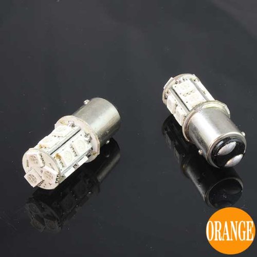 Amazon | SMD LED バルブ G18/S25 ダブル球 オレンジ アンバー 発光 13