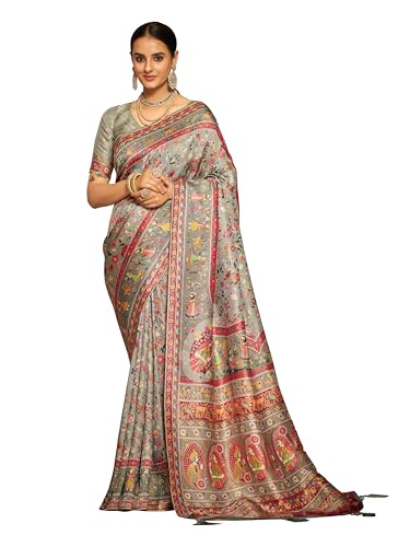 Image of SWORNOF Womens Kanjivaram Banarasi Silk Saree Kanchipuram Patola saree