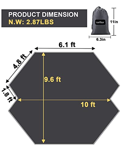 Image of Sunyear Hammock Tent Rain Fly-Camping Hammock Outdoor Tarp-Small Door Design-Keep Side Wind Rain-Best for Backpacking Hiking Camping Survival