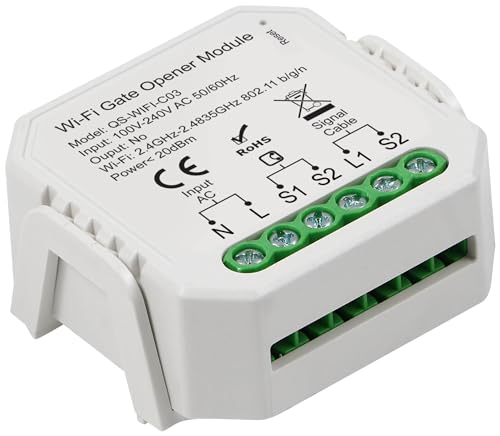 Sone Smart One Garagentoröffner – WLAN Garage Door Opener mit Türsensor, WIFI, kompatibel mit Alexa und Google Home, keine HUB erforderlich, Smart Life/Tuya App