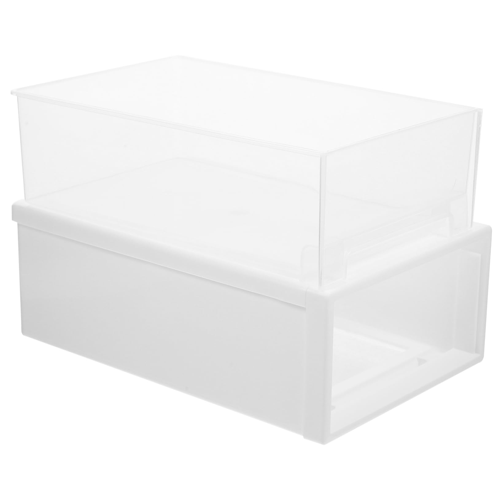 Luxshiny 1Pc Plastic Drawer Storage Case for Clothes Accessories Lightweight Home Organizer White for Underwear Sock Storage Space Saving for Bedroom Travel