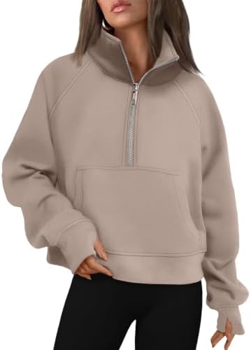 AUTOMET Womens Sweatshirts Half Zip Fleece Pullover Fall Outfits