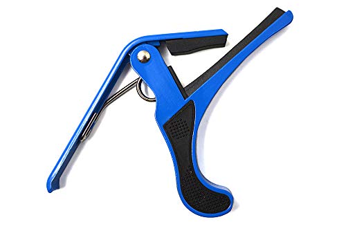 アコースティックギターカポタスト ワンタッチ カポ エレキギターカポタスト (ブルー)